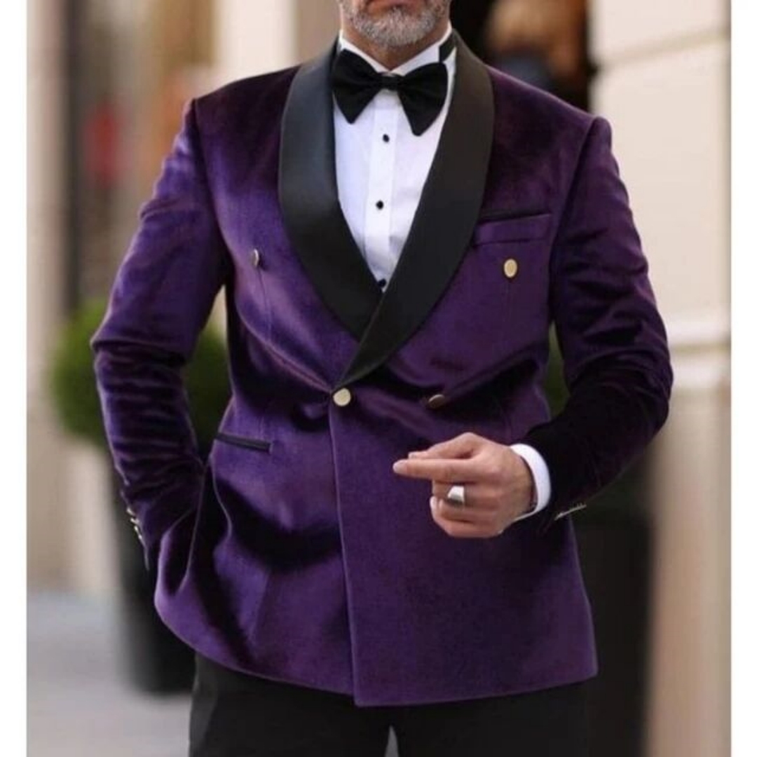 Men Formal Wear With Coat - XS-6XL Samt-Hochzeitsanzüge für Herren, Bräutigam-Sakko, Business-Anzug,