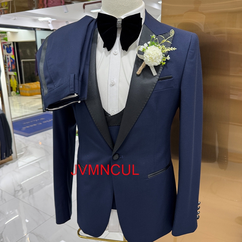 Elegant Formal Men'S Wear - Herren 3-Teiliger Anzug Slim Fit Hochzeit