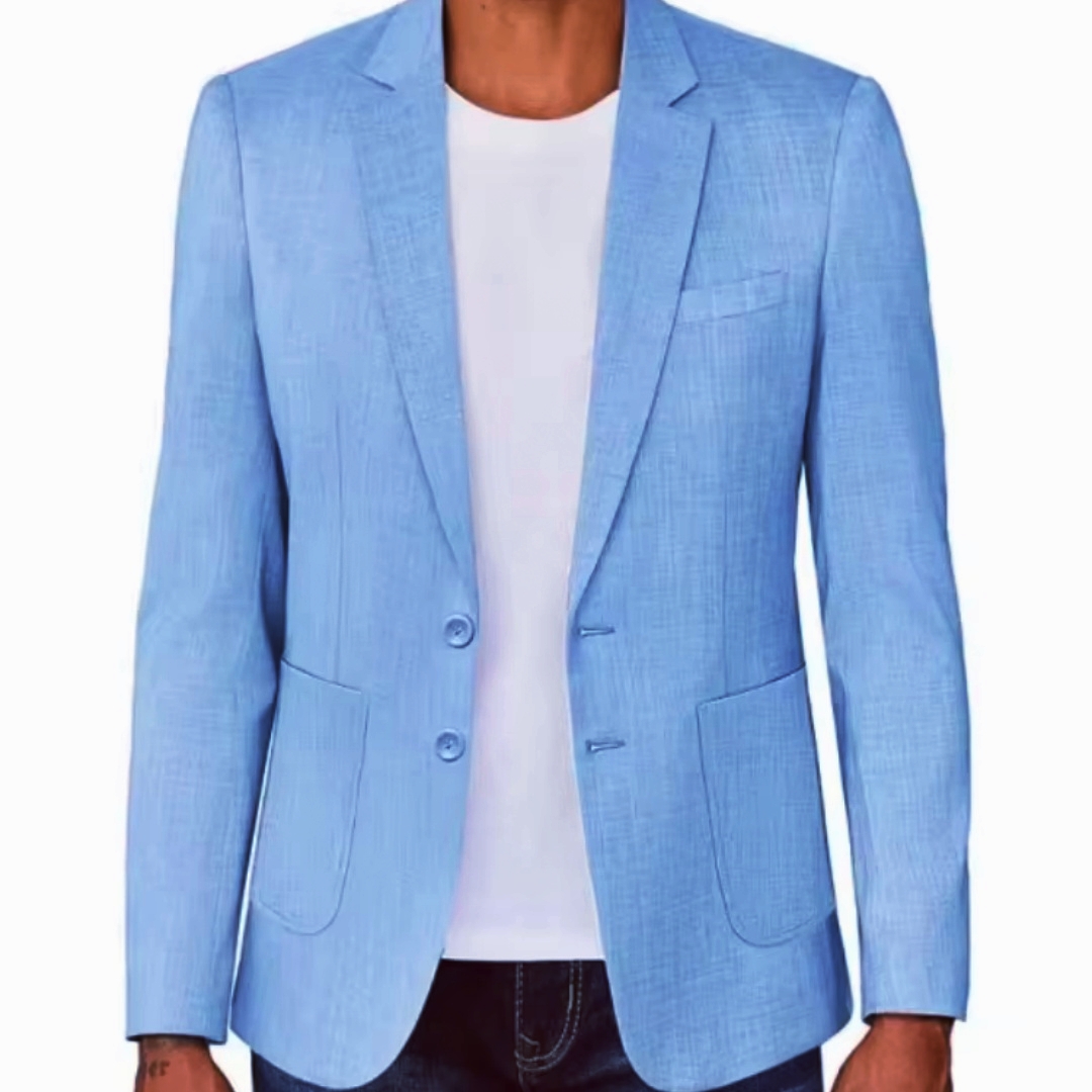 Men Formal Wear With Coat - Slim Fit Herren Blazer aus Leinen