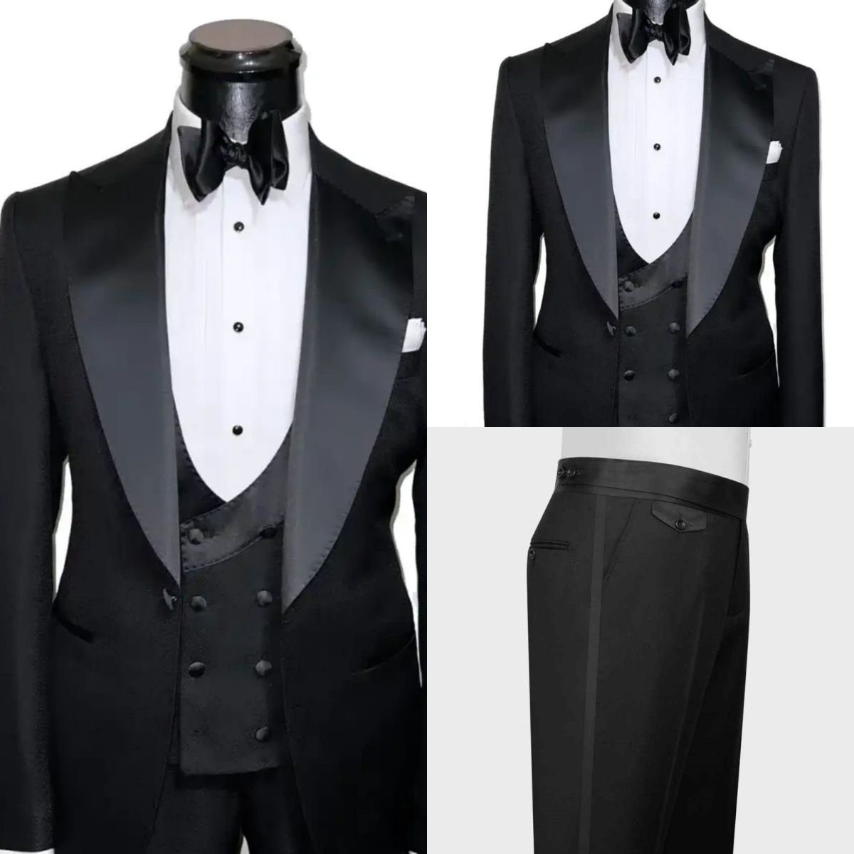 Men'S Formal Wear No Suit - Formelle Hochzeits-Smokings mit spitzem Revers, 3-teilig,