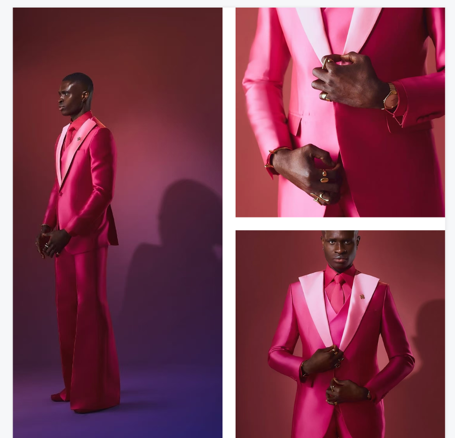 Rosa-rotes Herrenanzug-Set, 2- – Men Formal Wear Pink Bewertung und Preis