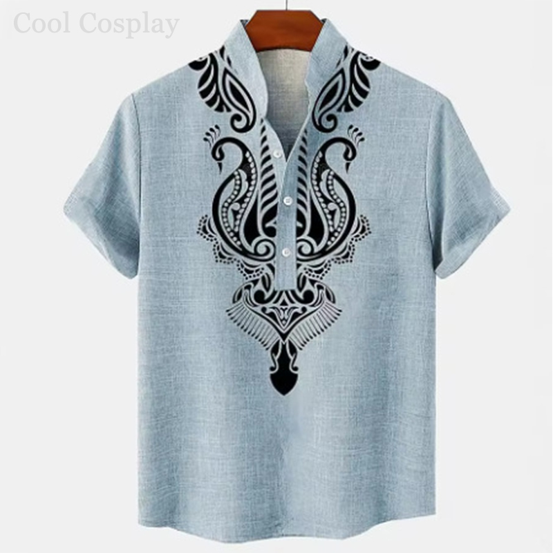 Herren Retro Henley-Shirt mit  – Men'S Ethnic & Formal Designer Wear Studio S Bewertung und Preis