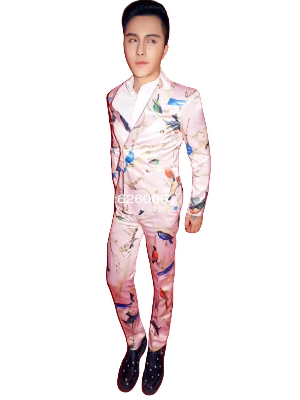 Herrenmode Blume Rosa Vögel Dr – Men Formal Wear Pink Bewertung und Preis