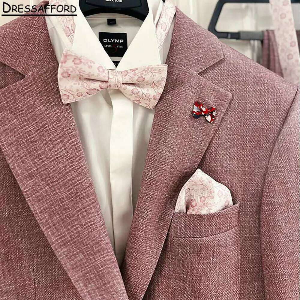 Rosa Formelle Hochzeitsanzüge  – Men Formal Wear Pink Bewertung und Preis