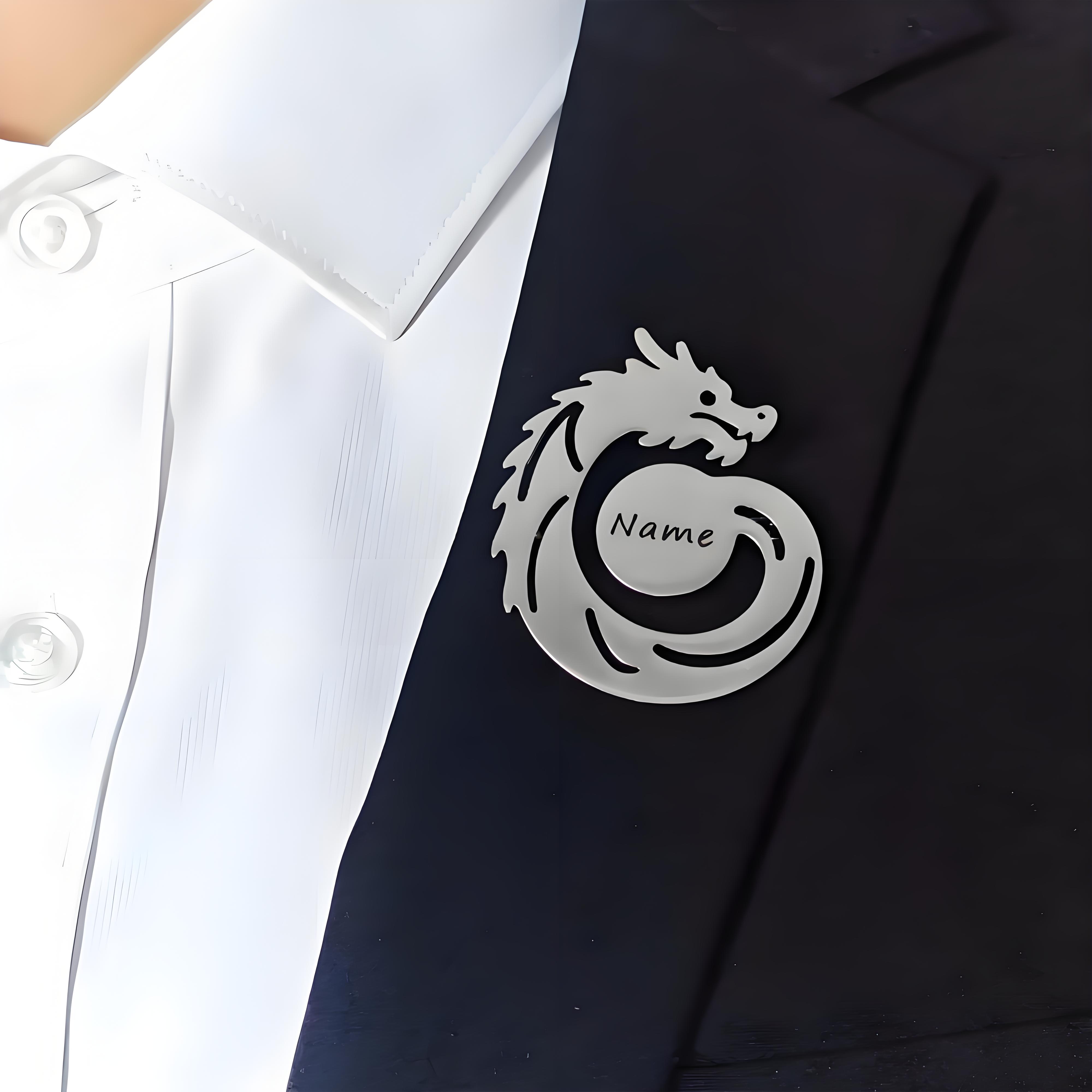Drachenbrosche mit individuell – Men Formal Wear Names Bewertung und Preis