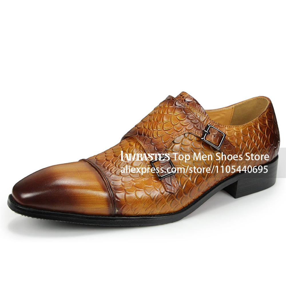 Geprägte Double Monk Strap Her – Scale - Men Formals & Ethnic Wear Bewertung und Preis