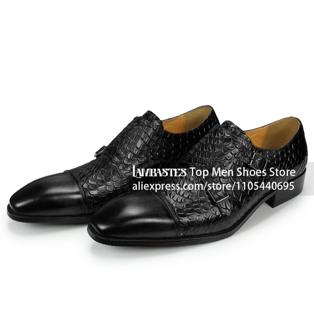 Geprägte Double Monk Strap Her – Scale - Men Formals & Ethnic Wear Bewertung und Preis